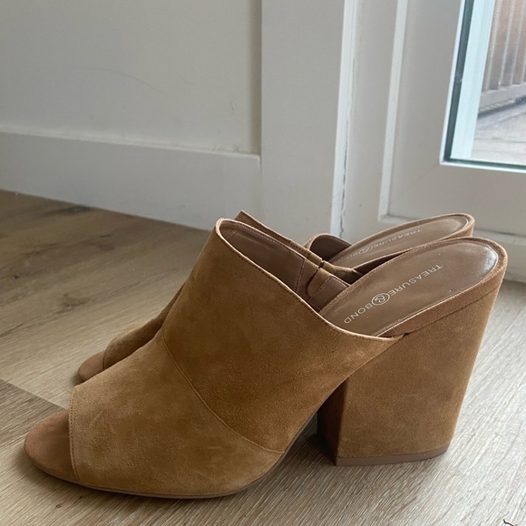 Suede Treasure & Bond Tan Mules - Picture 2 of 4
